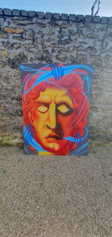 Une série de 3 fresques ayant pour theme la couleur de peau. J'ai travaillé chaque individu avec la même chromatique.